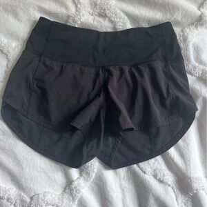 Black high rise lululemon shorts